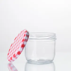 Empty Verrine wide mouth jars 8 oz glass mason jar 250ml with lids for honey jam caviar baby food