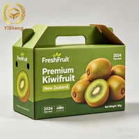 Elegante Caja de Regalo Portátil para Frutas, Embalaje Corrugado Reciclable y Ecológico con Asa para Venta Minorista en Supermercados