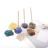 Vente en gros du fabricant chinois : Plateau porte-encens en pierre brute de cristal naturel, ornement artisanal, emballé individuellement