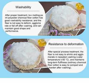 Algodón de fibra química de bajo punto de fusión 4D * 51MM con fuerte unión térmica para no tejidos y textiles para el hogar - Product Image 6