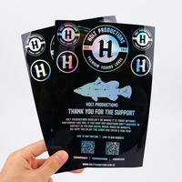 Etiqueta Adhesiva de Vinilo Holográfica Personalizada, Cortada con Láser, con Diseño de Dibujos Animados, Logotipo de Marca, Resistente al Agua, para Embalaje de Regalos