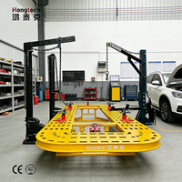 Banc d'alignement de châssis Hongtech HOT-M5 de haute qualité avec 3 colonnes de traction, capacité de 15 tonnes, hydraulique, unilatéral