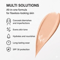 50ml Krim BB Foundation Tahan Air Tahan Lama Rias Wajah Pengontrol Minyak Alami Produk Kosmetik Harian