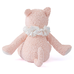 Juguete de Peluche de Gato de Dibujos Animados para Niñas, Gato Sentado con Barba Negra, Diseño Dulce con Detalles de Rosa, Cuello de Tela Blanca con Volantes y Patrón de Puntos, Color Rosa - Product Image 2