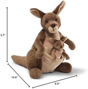 <span class=keywords><strong>Peluche</strong></span> <span class=keywords><strong>Canguro</strong></span> da 10 Pollici con Cucciolo Rimovibile, Super Morbido, Stile Carino, Lavabile, Regalo per Anniversario - Product Image 6