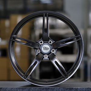 Rines Forjados Rizo 5502F de 20 y 22 Pulgadas, Escalonados 5x114.3, Ruedas de Aleación de Aluminio Forjado en Negro Satinado para <span class=keywords><strong>Ferrari</strong></span> 458 - Product Image 2