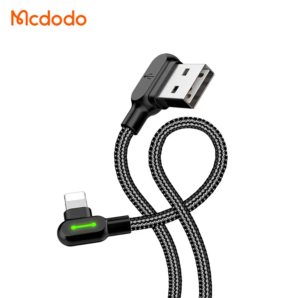 Amazon Hottest Mcdodo 0.5m/1.2m/1.8m/3m For iphone LED Light Game Charging With LED Usb Data Phone Charging Cable for iphone