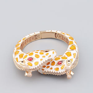 LX0458 Bracelets de bijoux africains de luxe en or pour femmes Bijoux fins à la mode avec breloque <span class=keywords><strong>girafe</strong></span> en zircone cubique - Product Image 6