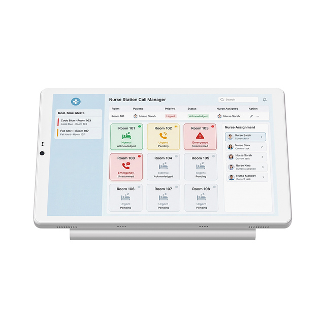 Custom POE Android Wall Mounted Tablet 10.1 Inch Smart Home Control Touch Screen Panel RJ45 RS485 WIFI NFC Hospital Nurse Doctor