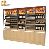 Anpassbares Holz-Lamellenwand-Displayregal Zigaretten-Ausstellungsschrank für Laden Bar Schrank Wohnmöbel