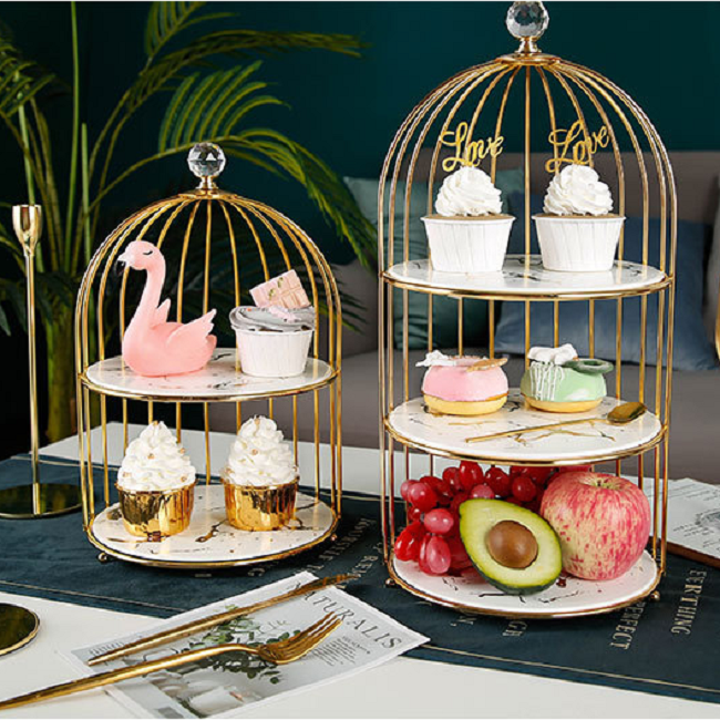 カップケーキスタンド3層カップケーキホルダーパーティーの結婚式