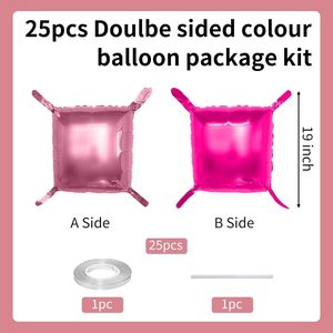 Décorations Murales sur Mesure en Usine : Ballons en Aluminium Rose Vif Carrés Double Face de 19 Pouces pour Mariages <span class=keywords><strong>et</strong></span> Cérémonies de Remise de Diplôme - Product Image 2