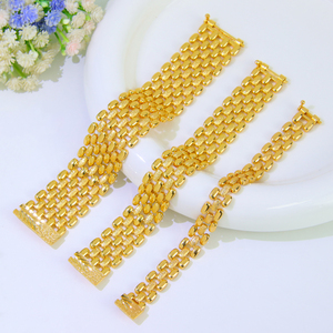Pulsera de Oro Simple para Mujer, Chapada en Oro de 24k, Elegante Brazalete, Joyería Clásica Brasileña para Bodas y Fiestas - Product Image 1
