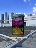 IP67 résistant aux intempéries 55 pouces 4K IPS AR écran LCD en verre Ultra-mince 4000Nits Android signalisation numérique pour haut-parleur de bureau extérieur