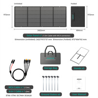 Sorein 400W 200W 100W panel solar portátil Cargador Solar plegable Sistema Solar portátil para el hogar 100 vatios panel solar