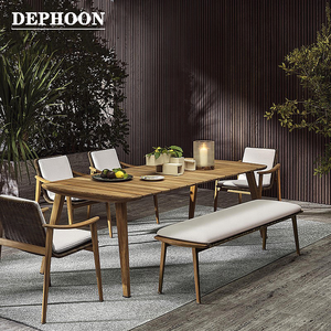 Phong Cách Hiện Đại Bền Ngoài Trời Tếch Bàn Ghế Kết Hợp Vườn Hồ Bơi Bên Bờ Biển Cà Phê Cửa Hàng Patio Sân Biệt Thự - Product Image 1