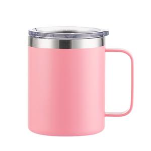 Vaso de 12oz con logotipo personalizado de doble pared de acero inoxidable 304 para acampar, <span class=keywords><strong>cerveza</strong></span>, café, taza de vacío térmica, taza de vino de viaje con asa - Product Image 6