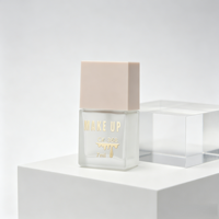 Flacon vide pour fond de teint liquide, marque privée, flacon cosmétique carré en verre, conteneur en verre vide rechargeable avec bouchon