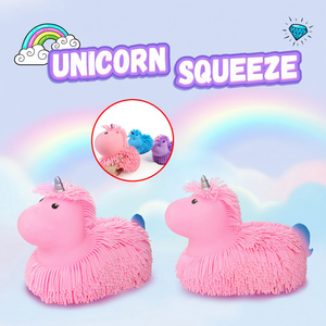 Custom <b>Squeeze</b> Sensory Fidget Toy Unisex Bushy Hair Unicorn TPR <b>Ball</b> Eco-Friendly Air Filled With Light Fun for Children - Product Image 1