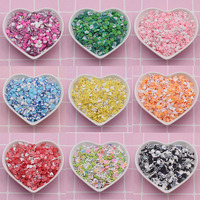 500g/Lot Mélange de confettis en argile en forme de cœurs, poussins et pois pour loisirs créatifs et accessoires pour gobelets shaker
