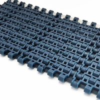 Modulaire kunststof transportband met rubberen bovenlaag, op maat gemaakt (1505), voor fruit- en groenteverwerkingslijnen
