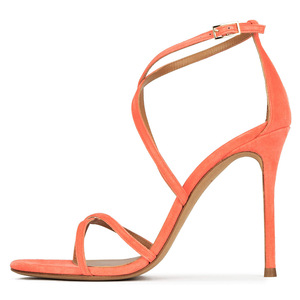 Sandalias personalizadas de talla grande con correa de punta redonda para mujer, tacones altos de PU de 10cm y 11cm, tacones finos transpirables con cierre deslizante para el verano - Product Image 5