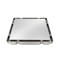 Prix d'usine Siphon de sol carré en acier inoxydable 304 pour salle de bain, avec insert pour carrelage, drain de douche invisible