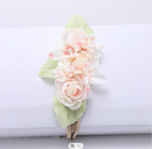 Belle Artificielle Floral Nylon Enfants Toddler Bandes De Cheveux Élastique Nouveau-Né Bébé Fleur bandeaux - Product Image 5