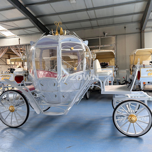 Luxury Golden Ornament <b>White</b> <b>Pumpkin</b> Carriage Princess Wedding Parade <b>Decor</b> Cart - Product Image 4