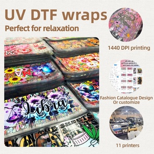 Ingrosso personalizzabile UV DTF coppe involucri per occhiali resistente impermeabile e lavabile vetro adesivi a basso Budget Pattern personalizzati - Product Image 5