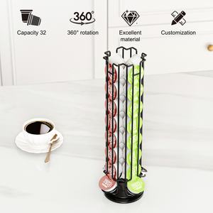 Support rotatif à 360° pour <span class=keywords><strong>capsules</strong></span> de café, en métal, pour <span class=keywords><strong>Dolce</strong></span> <span class=keywords><strong>Gusto</strong></span>, capacité de 32 <span class=keywords><strong>capsules</strong></span>, organisateur de rangement de cuisine de grande capacité - Product Image 4