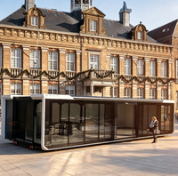 Villa Modulaire Préfabriquée Moderne en Verre, Cabane en Acier Portable de Luxe, Glamping sur la Plage, Station Balnéaire, Hébergement Touristique