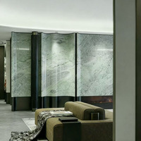 Îlot de cuisine en marbre vert, comptoir poli, grande dalle pour hôtel, villa, salle de bain, carrelage écologique pour escaliers et sols