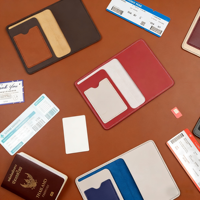 Funda de Pasaporte de Cuero PU WJ con Ranura para Tarjeta SIM, Porta Pasaportes y Tarjetas para Viajes de Negocios, Regalos de Viaje