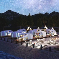Chambre d'hôtel en polycarbonate pour PC en plein air de haute qualité Igloo Glamping Maisons géodésiques Tente en dôme Chambre d'hôtel