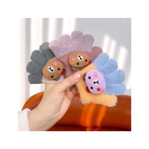 Guantes de Invierno para Bebé, Tejidos, con Diseño de Dibujos Animados, de Cinco Dedos, Cálidos y Encantadores para Exteriores, <span class=keywords><strong>Manoplas</strong></span> para Niños - Product Image 1