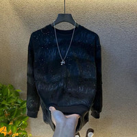 Gewebter Oversize-Hoodie mit lockerer Passform, extragroß, mit individuellem Logodruck, Unisex, einfarbig, für Männer und Frauen
