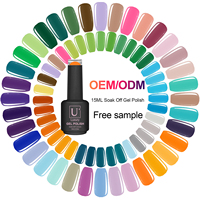 Fournitures d'Ongles de Chine Vernis à Ongles Gel Semi-Permanent 15 ml Personnalisation OEM Logo Marque Privée Vernis Gel UV Soak-Off