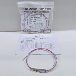 สายไฟเบอร์ออปติก FTTH คุณภาพดี 1x2 มินิ PLC Splitter พร้อมท่อเหล็ก 0.9 มม. ไม่มีคอนเนคเตอร์ Optical Mini PLC - Product Image 4