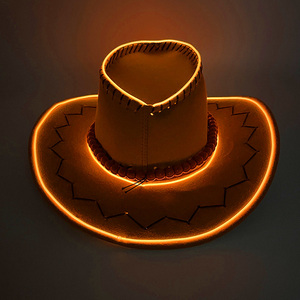 Anime japonais Orange <span class=keywords><strong>Ace</strong></span> LED Light up Cowboy Hat Lumineux Hommes Cosplay Party Cap Costume Nouveauté Cadeaux - Product Image 5