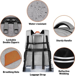 Sac à dos de gymnastique avec compartiment à chaussures, sac à dos de voyage résistant à l'eau avec port USB pour ordinateur portable, <span class=keywords><strong>sport</strong></span>, camping, randonnée - Product Image 4