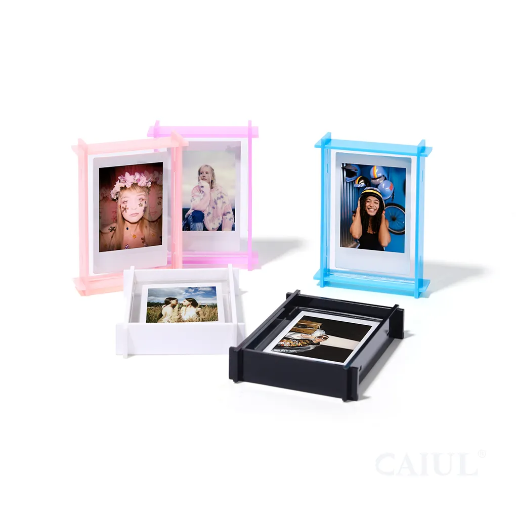 2022 عالية الجودة إطار صورة من الأكريليك OEM 4x6 واضح الوجهين إطار صور Instax البسيطة 11 إطار صور s شاشة لسطح المكتب