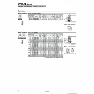 Raccords instantanés SMC Pneumatics KQ2H16-04G pièces pneumatiques - Product Image 1