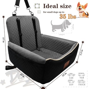 Cama de asiento de coche para perros, correas de seguridad ajustables ecológicas, espuma viscoelástica de algodón, extraíble, lavable, asientos delanteros/traseros de fácil instalación - Product Image 3