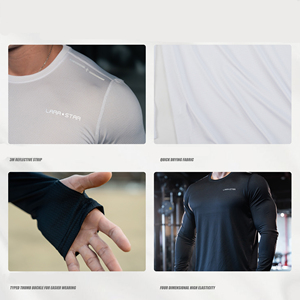 Kaos Olahraga Lengan Panjang LS1089 Nyaman untuk Fitness dan Latihan, Kaos Olahraga Lengan Pendek untuk Training - Product Image 5