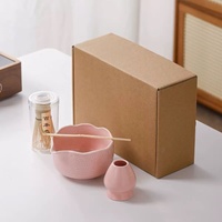 Ensemble de 4 pièces de bol à matcha japonais, fournisseur de matcha, boîte personnalisée avec logo personnalisé, matcha cérémoniel, chasen