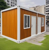 Maison conteneur en kit, conteneur préfabriqué détachable, panneau ignifuge en laine de roche, assemblage rapide pour bureau/hôtel/entrepôt