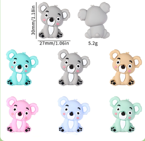 Cuentas Sueltas de Silicona PVC 3D con Diseño de Koala para Manualidades, Cuentas para Bolígrafos, Fabricación de Joyería, Venta al Por Mayor a Bajo Precio - Product Image 2