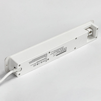 Multiprise de bureau avec prise EU intégrée, 3 prises AC, 1 USB, 1 Type-C, interrupteur de contrôle principal, câble d'extension de 2 m