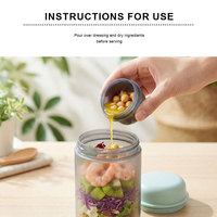 Kotak Makan Siang Plastik Anti Bocor Berkualitas Tinggi Everich Food Can Custom 340ml, Cocok untuk Saus Salad